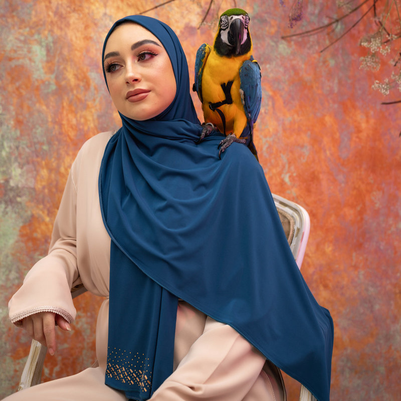 PREMIUM JERSEY HIJAB MIN - MEDIUM PERSIAN BLUE