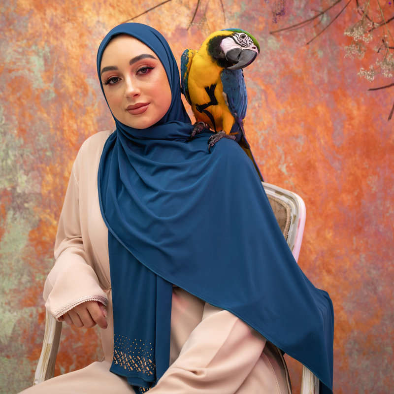PREMIUM JERSEY HIJAB MIN - MEDIUM PERSIAN BLUE