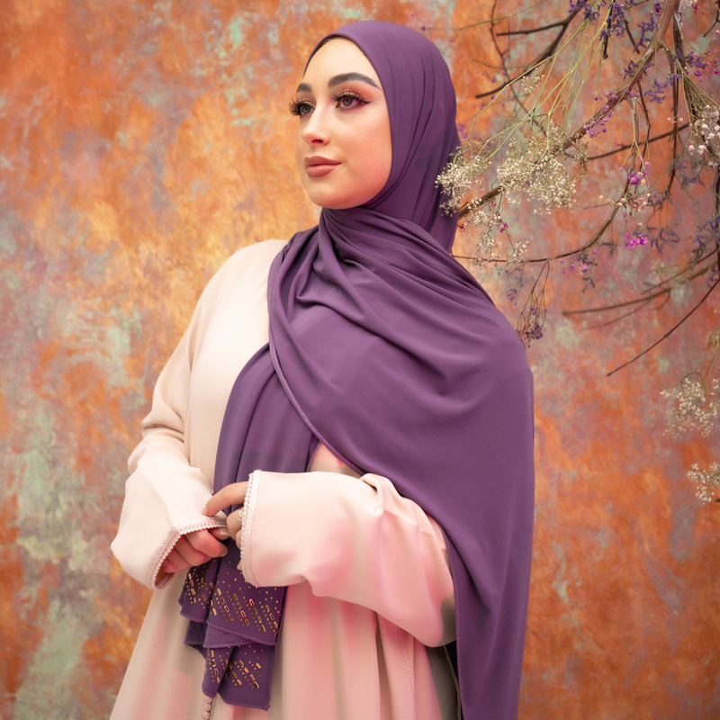 PREMIUM JERSEY HIJAB MIN - CYBER GRAPE