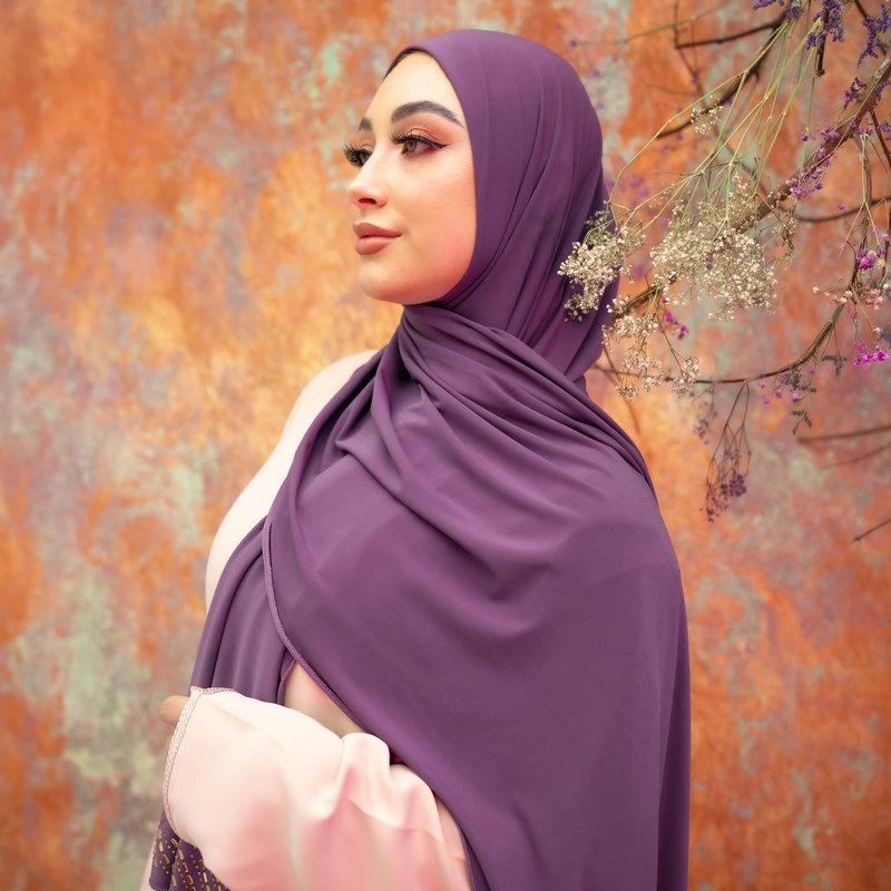 PREMIUM JERSEY HIJAB MIN - CYBER GRAPE