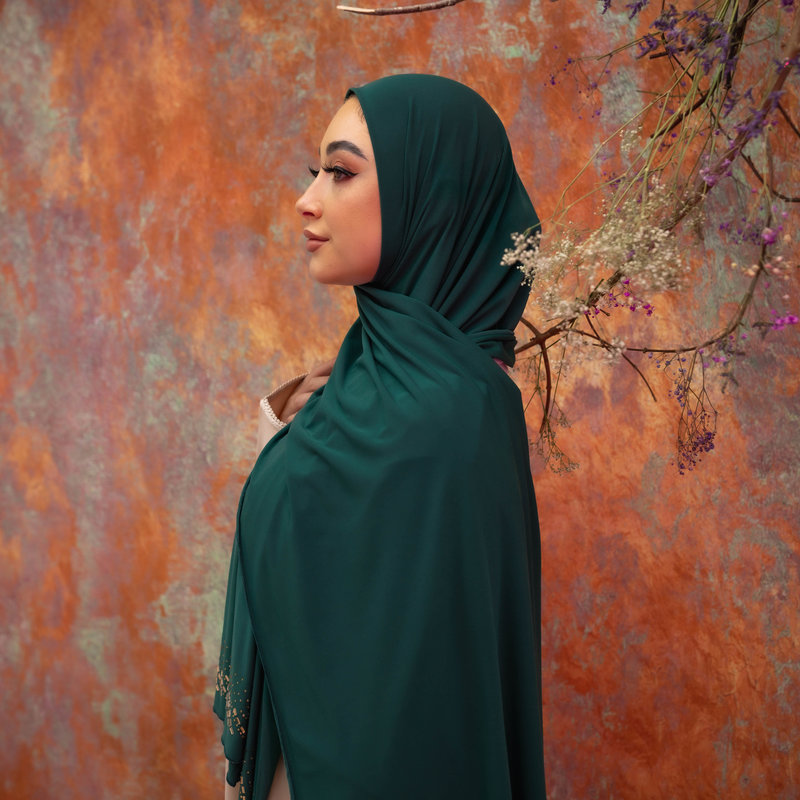 PREMIUM JERSEY HIJAB MIN - INSECT GREEN