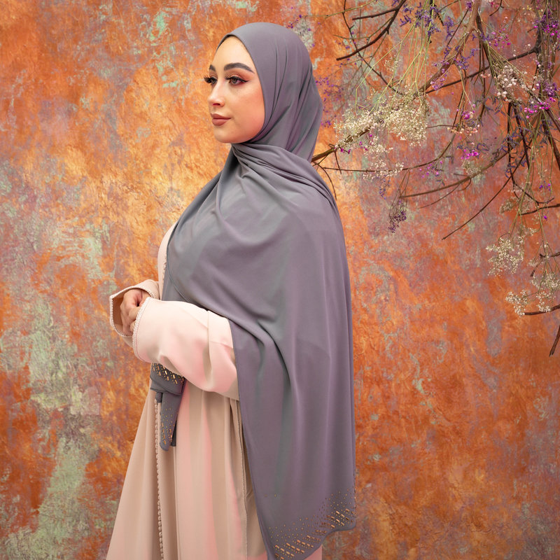 PREMIUM JERSEY HIJAB MIN - BATTLESHIP GRAY