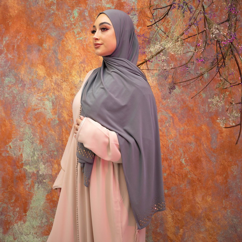 PREMIUM JERSEY HIJAB MIN - BATTLESHIP GRAY