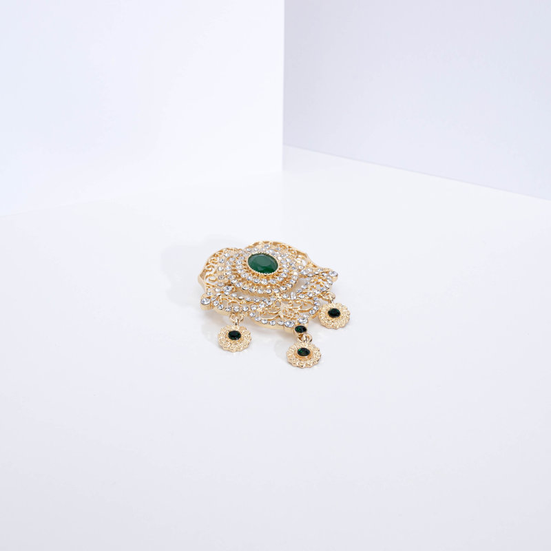 BROCHE GOLD GREEN FIONA