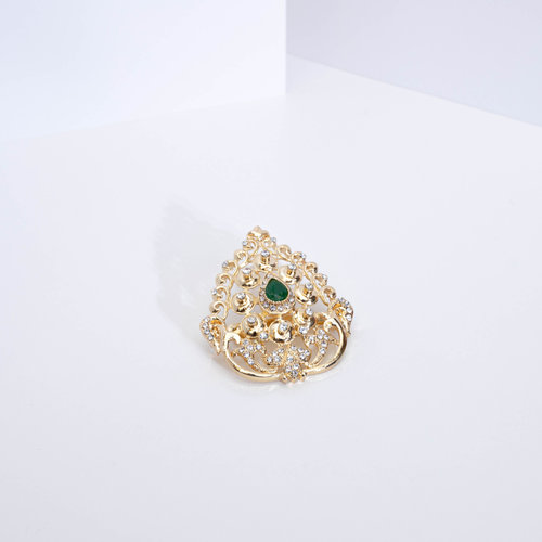 BROCHE GOLD GREEN TIANA BROCHE GOLD GREEN TIANA