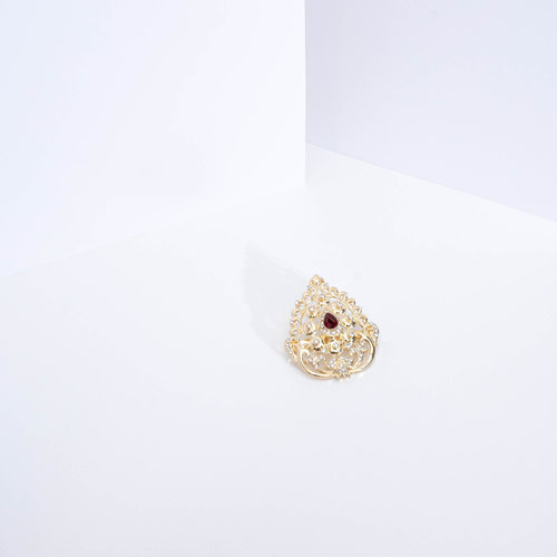 BROCHE GOLD RED TIANA BROCHE GOLD RED TIANA
