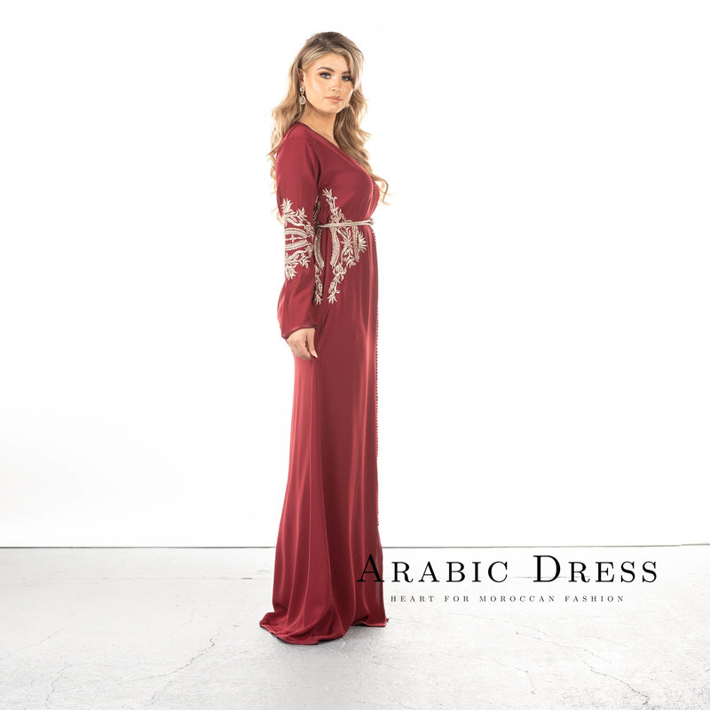 Caftan Hajar rouge