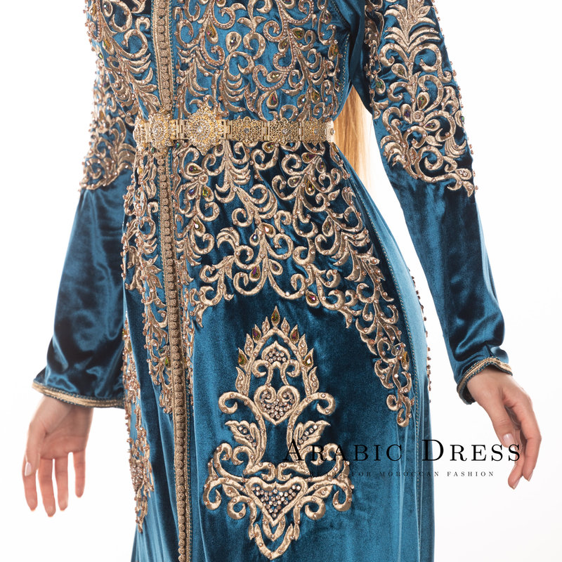 Caftan Siham InsectGreen