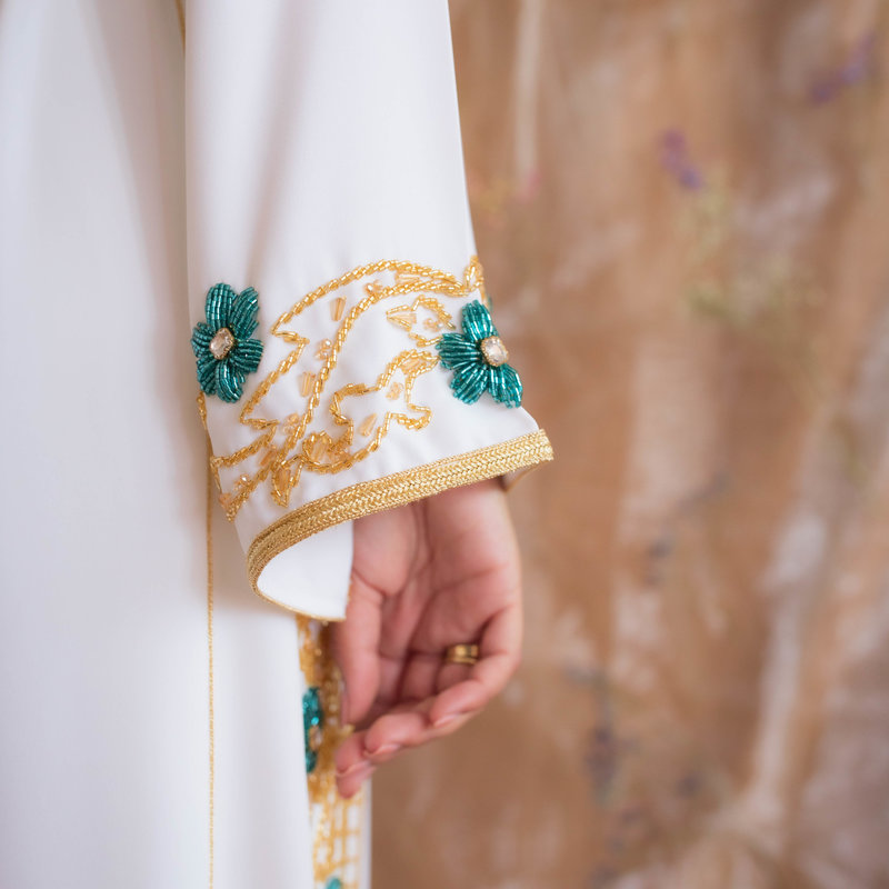 CAFTAN WIT GROEN