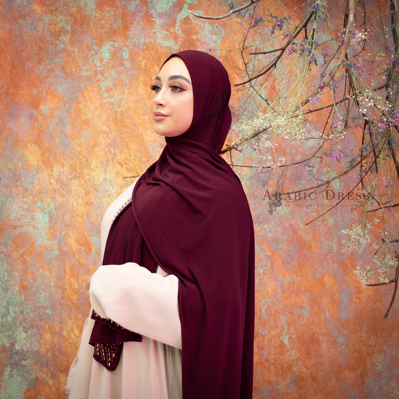 PREMIUM JERSEY HIJAB MIN - ANTIQUE RUBY