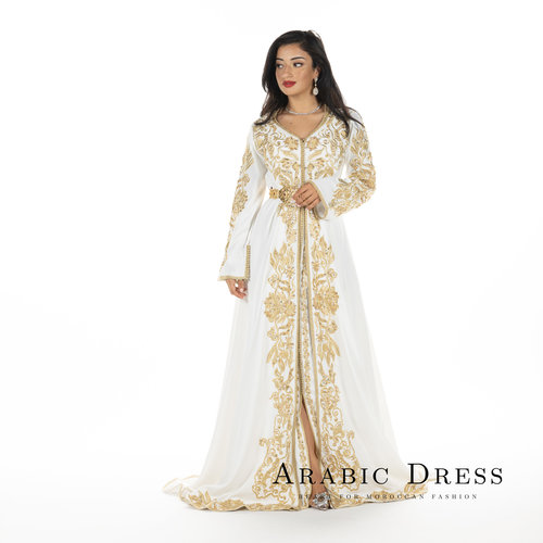 Caftan Laila White gold Caftan Laila White gold