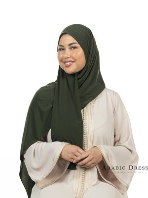 PREMIUM HIJAB JERSEY ELINA - FOREST GREEN