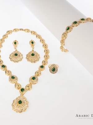 Gold And Green Necklace Set JUJU