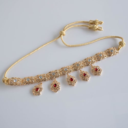 Mliana necklace gold red