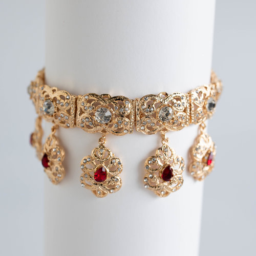 Mliana necklace gold red