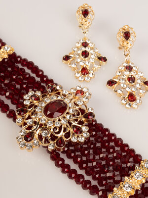 Pomegrante Necklace set muni