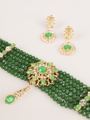 Sisi green necklace set