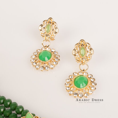 Sisi green necklace set