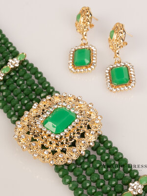 Nono pearl  green necklace set