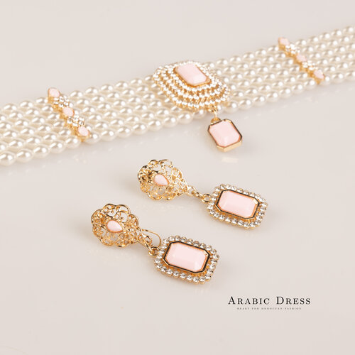 Mimi pearl pink/mat necklace set Mimi pearl pink/mat necklace set