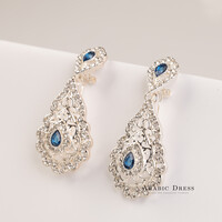 Flower Earring Silver Blue