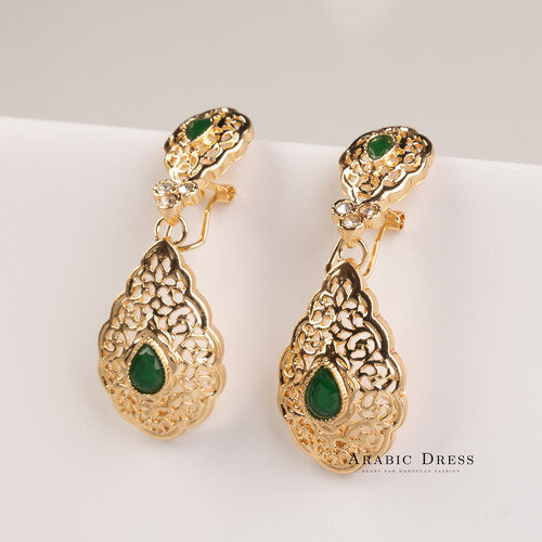 Lim  gold green  earrings