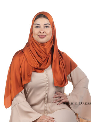 Hijab Lussi Satin Orange Red Hijab Lussi Satin Orange Red