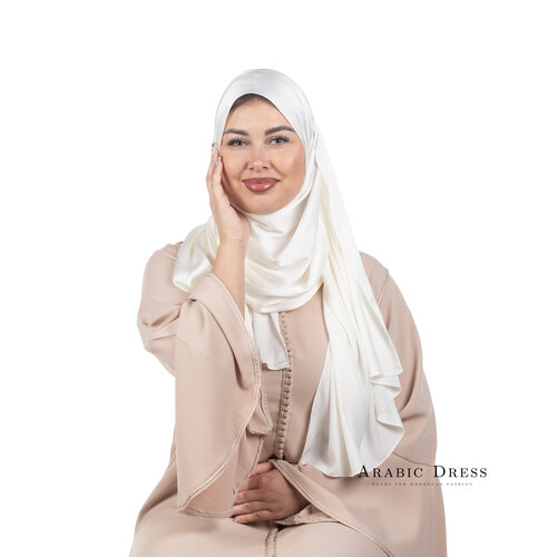 Hijab Lussi Satin Floral white