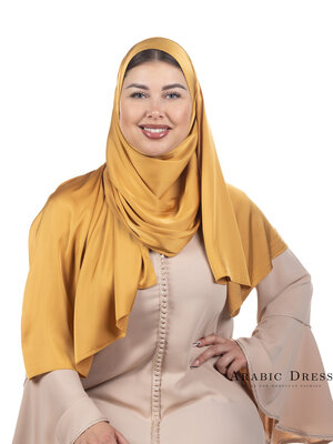 Hijab Lussi Satin Mustard Hijab Lussi Satin Mustard