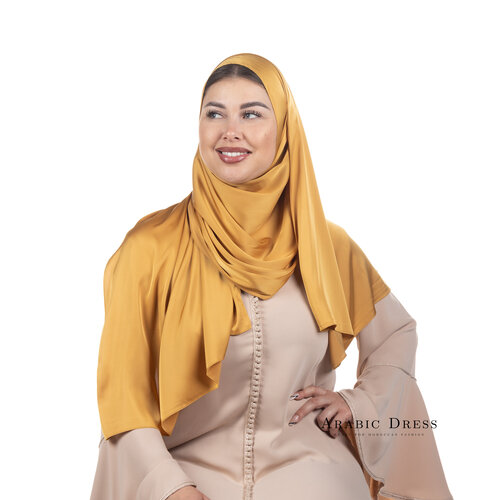 Hijab Lussi Satin Mustard