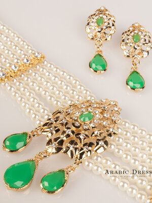 pearl green  Necklace set Yuomi