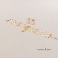 Mimi pearl  pink necklace set