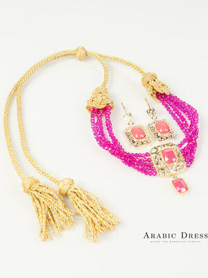 Pink Nisa necklace set
