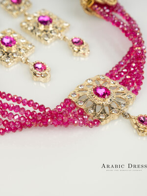 Magenta Nisa necklace set