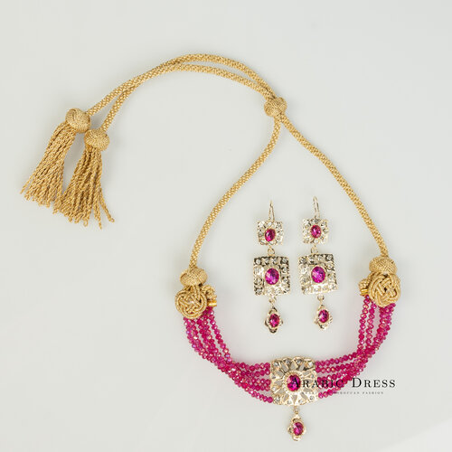 Magenta Nisa necklace set