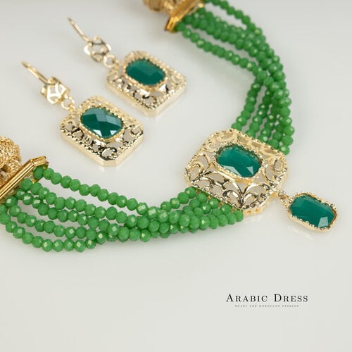 Green Nisa necklace set