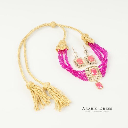 Pink Nifa necklace set