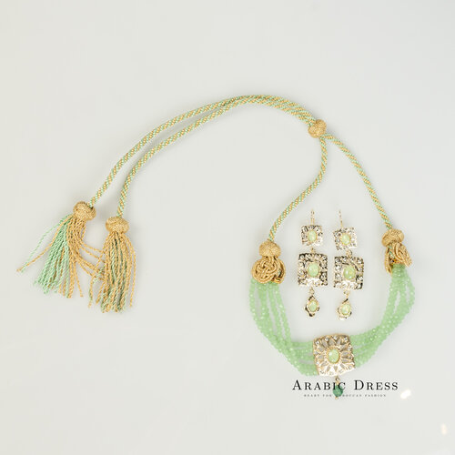 Mint  Green Nifa necklace set