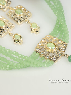 Mint  Green Nifa necklace set