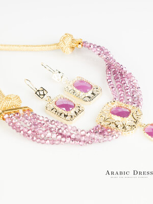 purple Nisa necklace set