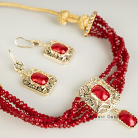 pomegrante Nifa necklace set