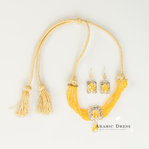 Orange Nifa necklace set