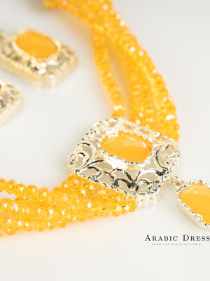 Orange Nifa necklace set