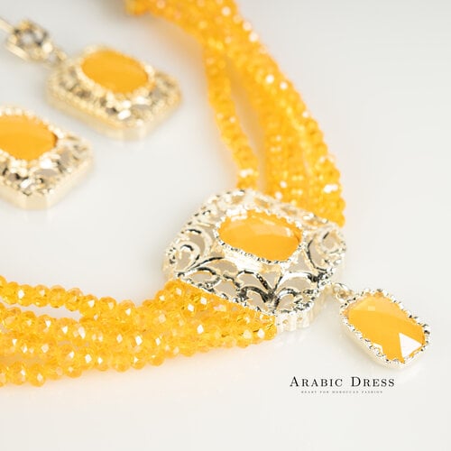 Orange Nifa necklace set