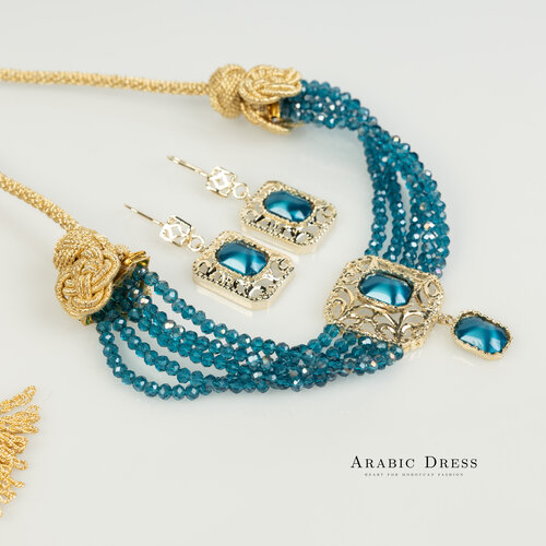 Blue Nifa necklace set