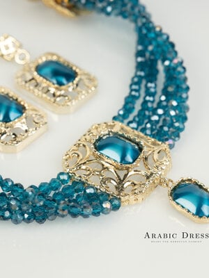 Blue Nifa necklace set