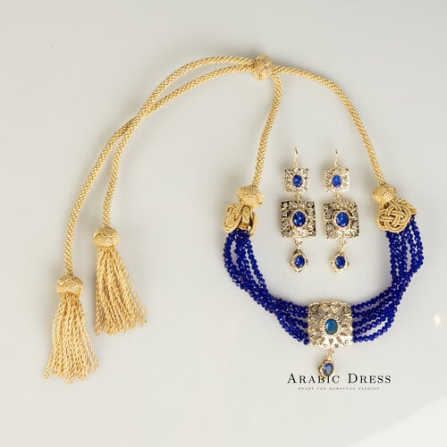 blue Nifa necklace set