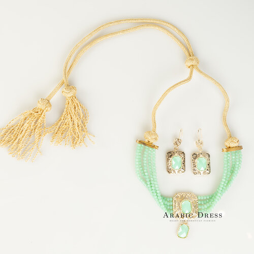 Pale Green Nifa necklace set