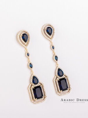 Earrings Lin Oxfordblue/Gold