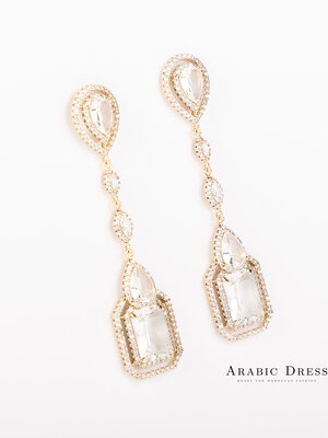 Earrings Lin White/Gold